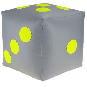 FRONTI Dětský taburet KOSTKA 30 cm - šedá + zelená