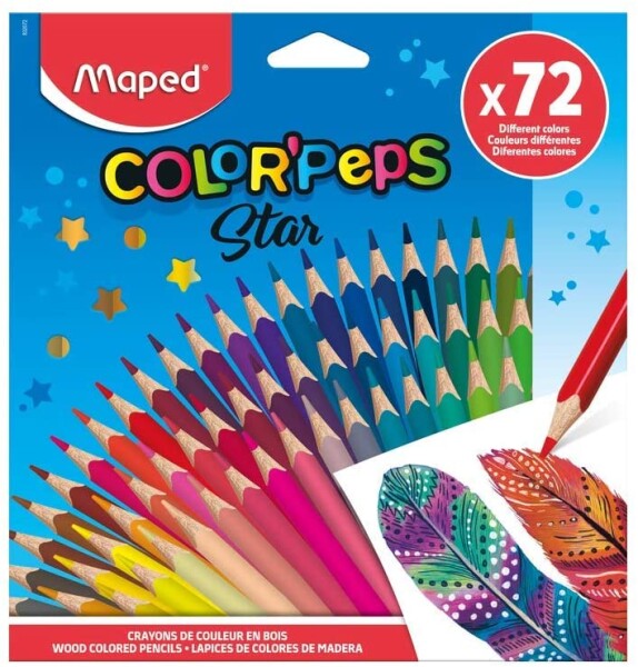 Maped Maped, 832072, Color´Peps, sada ergonomických pastelek, 72 ks