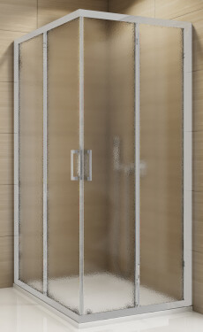 SanSwiss TOPAC10000122 Sprchový kout čtvercový 100×100 cm, matný elox/durlux