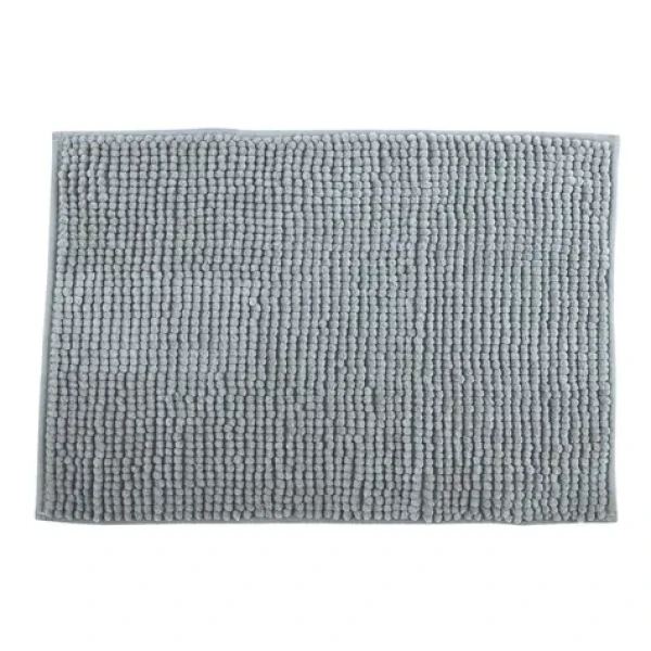MSV Koupelnová předložka CHENILLE světle šedá / mikrovlákno / protiskluzová / 40 x 60 cm