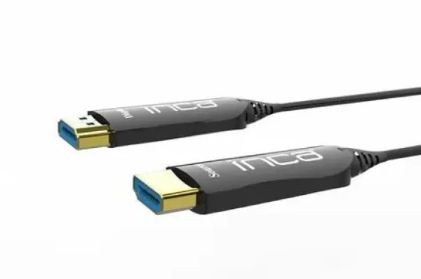 Inca HDMI kabel 30 m černá / Kabel HDMI / 2.0 / 4K 30Hz / 18 Gbps / pozlacené konektory (IHD-30T)