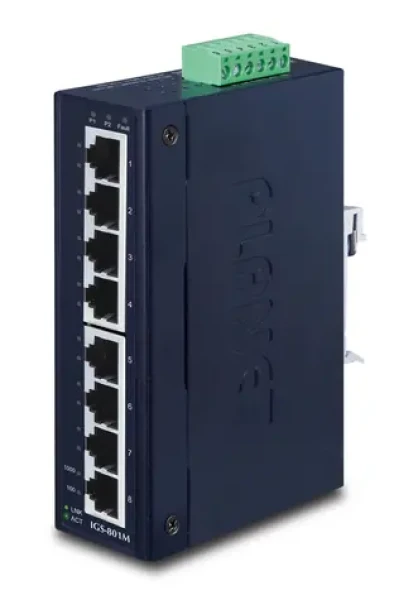 Planet Průmyslový switch 8x Gigabit RJ-45 / Switch / Managed L2/L4 / IP30 / -40 až 75 °C (IGS-801M)
