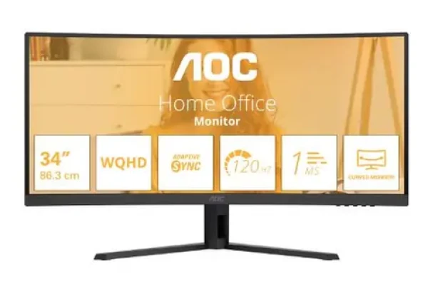 34" AOC CU34B3E černá / VA / 3440x1440 / 21:9 / 4ms / 3500:1 / 300cd-m2 / HDMI + DP / VESA (CU34B3E)