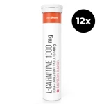 L-karnitin 1000 mg šumivý - GymBeam (malina, 12 x 20 tab) (31295-5-12x20tab-malina)