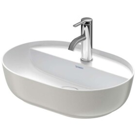 DURAVIT - Luv Umyvadlo na desku, 50x35 cm, bez přepadu, s otvorem pro baterii, WonderGliss, bílá/matná šedá 03805023001