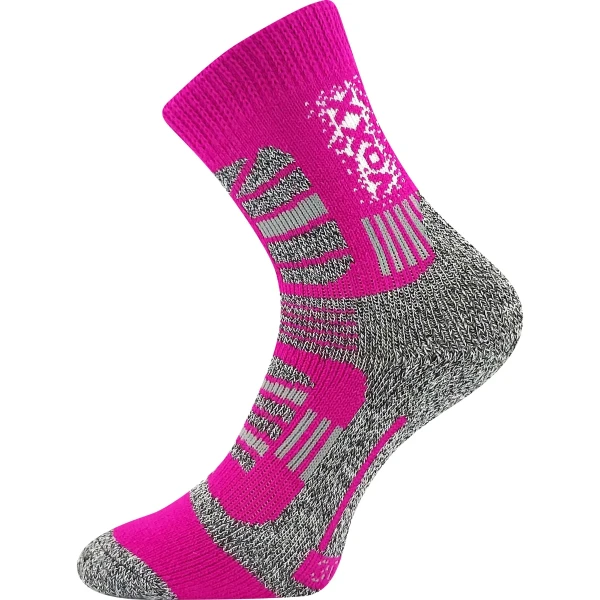 VOXX Ponožky dětské zimní TRACTION vlněné FUXIA 20-24 119523