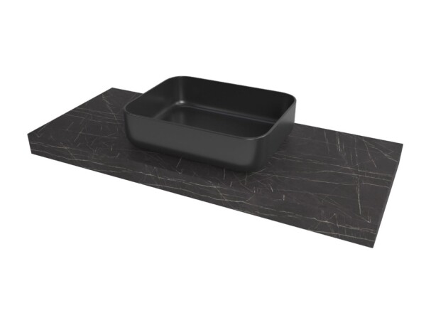 Deska pod umyvadlo Naturel Dolce 80x8x50 cm Pietra Grigia černá mat DO8050PBC DO8050PBC