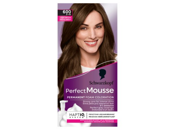 Schwarzkopf Perfect Mousse barva na vlasy Světle Hnědý 600 (6-00)