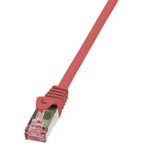 LogiLink CQ2084S RJ45 síťové kabely, propojovací kabely CAT 6 S/FTP 7.50 m červená samozhášecí, s ochranou 1 ks