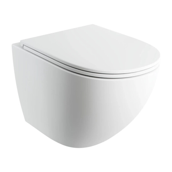 OMNIRES - OTTAWA COMFORT Závěsná mísa SILENT POWER™ sedátko SOFT, 54 x 37 cm, bílé matná OTTAWACSPMWBM