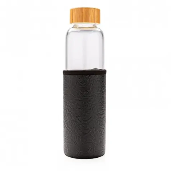 XD Design Skleněná láhev na vodu s ochranným pouzdrem černá 550 ml (P436.291)