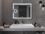 MEXEN - Onyx zrcadlo s osvětlením s kosmetickým zrcátkem 100 x 80 cm, LED 600 9813-100-080-611-00