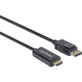 Manhattan DisplayPort / HDMI kabelový adaptér Konektor DisplayPort, Zástrčka HDMI-A 3.00 m černá 153188 Kabel DisplayPort
