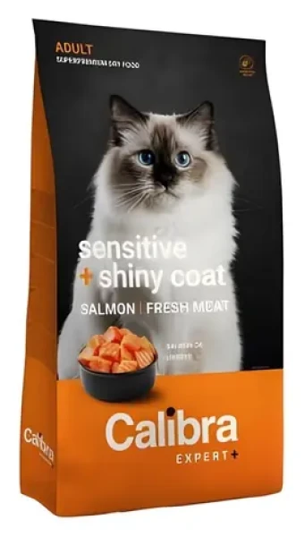 Calibra Cat EXPERT+ Adult Sensitive+Shiny Coat Salmon 400 g / Granule pro kočky / grain free / losos