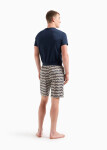 Pánské pyžamo 112101 4R583 18855 hnědé se vzorem - Emporio Armani M