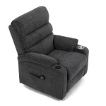 Polohovací křeslo, elektrické kabelové ovládání, šedá, látka, TV-S8348 GREY2
