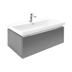 Koupelnová skříňka s umyvadlem a baterií SAT Feel 80x30x44,8 cm antracit mat SATFEEL80ANTU4BA SATFEEL80ANTU4BA
