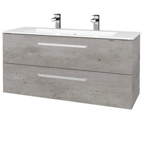 Dřevojas - Umyvadlová skříňka GIO SZZ2 120 - D01 Beton / Úchytka T01 / D01 Beton 407049A