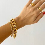 ELENYS Milano Chain – pozlacený náramek 18K žluté zlato Délka náramku: 17,5 + 5 cm / max. 22,5 cm