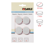 Dahle magnet plánovací, Ø 32 mm, 8 N, 4 ks, bílé