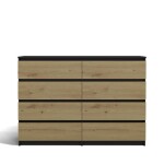 Komoda 140 cm 8S M8 Malwa antracit/artisan