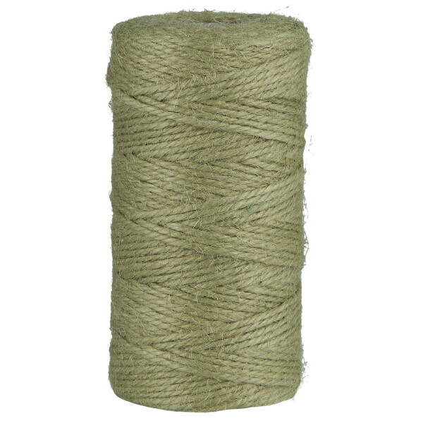 Ib Laursen Jutový provázek Dusty Green 100 m, zelená barva