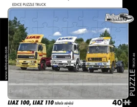 RETRO-AUTA Puzzle TRUCK č.46 LIAZ 100, LIAZ 110 tahače návěsů
