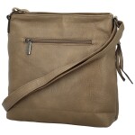Stylová dámská koženková crossbody kabelka Orniva, taupe
