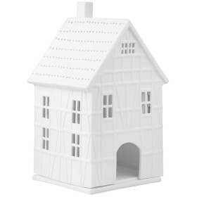 Räder Porcelánový svícen House Half-timbered Large, bílá barva