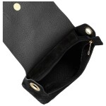 Stylová dámská kožená crossbody kabelka Chiara Weia, černá
