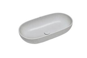 Umyvadlo na desku SAT Cemento 65x35 cm šedá bez přepadu CEM6535TS CEM6535TS