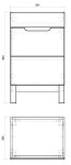 COMAD - Skříňka pod umyvadlo 50cm 1 dvířka BALI bílá 5907611647493