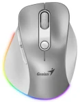 GENIUS Ergo 9000S Pro stříbrná / optická / 2400 dpi / bezdrátová / 6 tlačítek / RGB (31030039402)