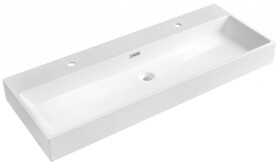 SAPHO - AQUATIC dvojumyvadlo, litý mramor, 120x46cm, bílá AT120-2