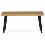 Stůl konferenční, 120x60x55 cm, MDF deska, dekor divoký dub, kov, černý lak
