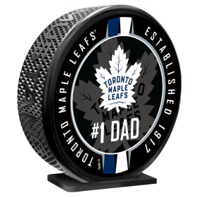 Mustang Puk Toronto Maple Leafs NHL 8" MEGA Puck #1 Dad Ribbon