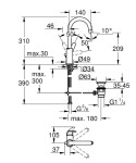 GROHE - Start Flow Umyvadlová baterie s výpustí, chrom 23811000