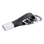 TROIKA klíčenka - s koženým poutkem \"Twister\", kovová, mix barev