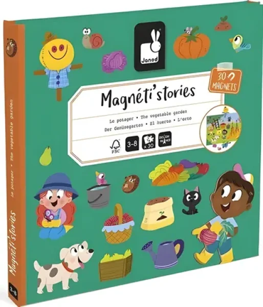 JANOD Magnetická knížka Zahrada