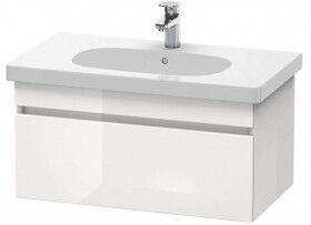 DURAVIT - DuraStyle Umyvadlová skříňka 40x80x45 cm, 1 zásuvka, lesklá bílá DS638402222