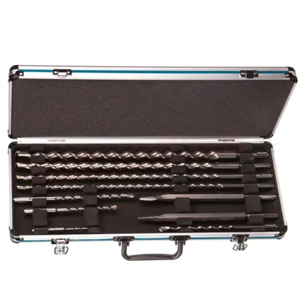 Makita D-42385 Sada vrtáků a sekáčů SDS-Plus v hliníkovém kufru / 10ks (D-42385)
