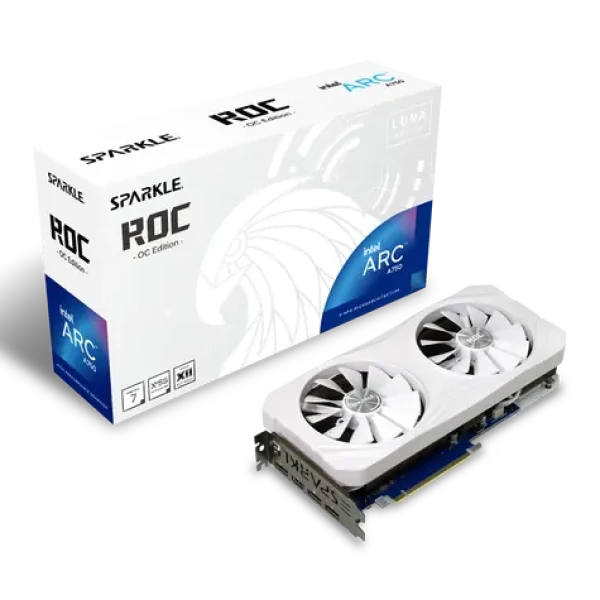 SPARKLE Intel Arc A750 ROC Luna OC Edition 8G / 2050 MHz / 8GB GDDR6 / 256-bit / 1xHDMI + 3x DP / (8+8) (1A1-S00413600G)
