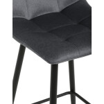 Barová židle, šedá, sametová látka, AUB-X7015 GREY2