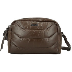 Trendy dámská koženková crossbody kabelka Coveri Darcy, tmavě hnědá