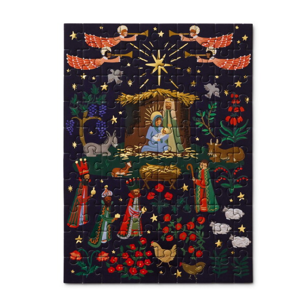 Rifle Paper Co. Vánoční mini puzzle Nativity 100 dílků, multi barva, papír