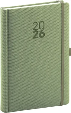 NOTIQUE Denní diář Diamante 2026 olivový / 15 x 21 cm (PGD-DA5DI-6710)