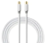 Nedis koaxiální kabel bílá / Koaxiální kabel / IEC - IEC / 75 Ohm / 100 dB / dvojité stínění / 2 m (CSBW40015WT20)