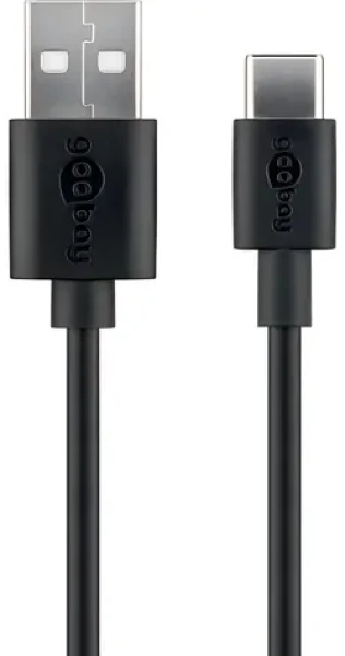 Goobay 45735 černá / Nabíjecí a synchronizační kabel / USB-C / 1 m (45735)