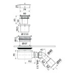 CERSANIT - Sada C252 sprchová vanička obdélníková TAKO SLIM 120x90x4,5 + sifon VIR S208-003