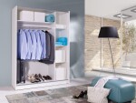 Šatní skříň Batumi 1 Barva korpusu: Bílá, Rozměry: 150 cm, Dveře: Bílé
